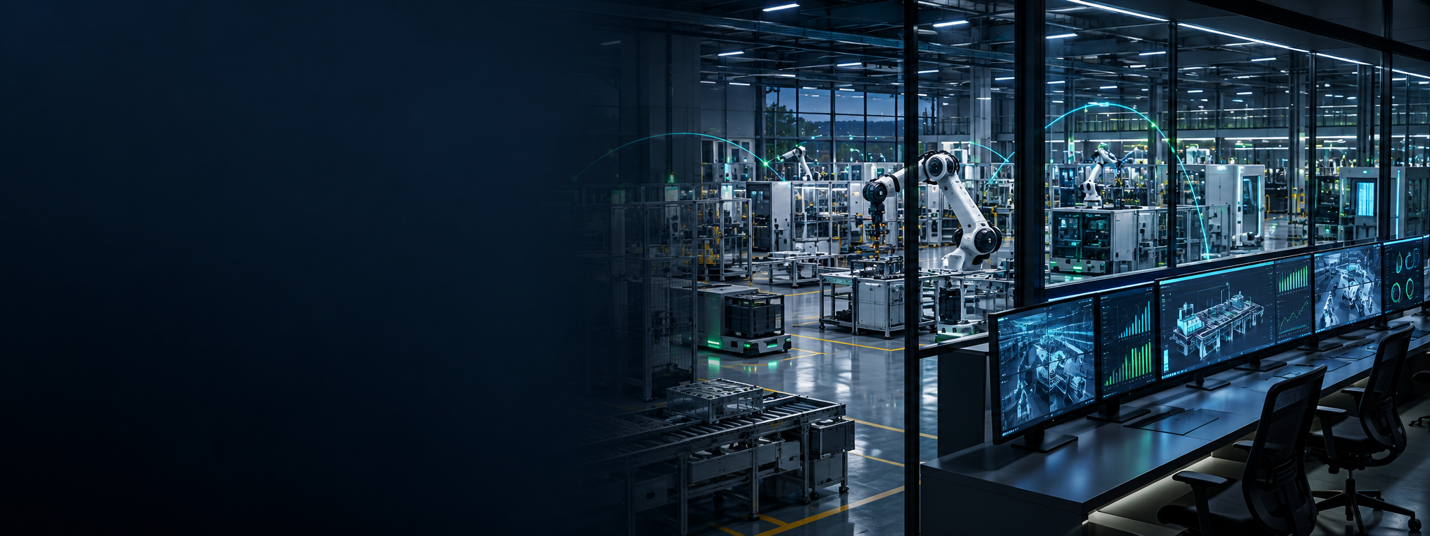 Smart factory production line and digital control center